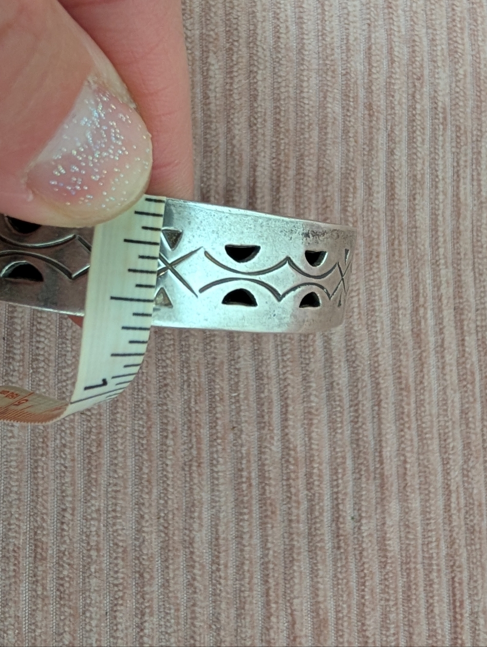 Taxco Mexico Sterling Silver Hinged Bangle Bracelet - Picture 8 of 10